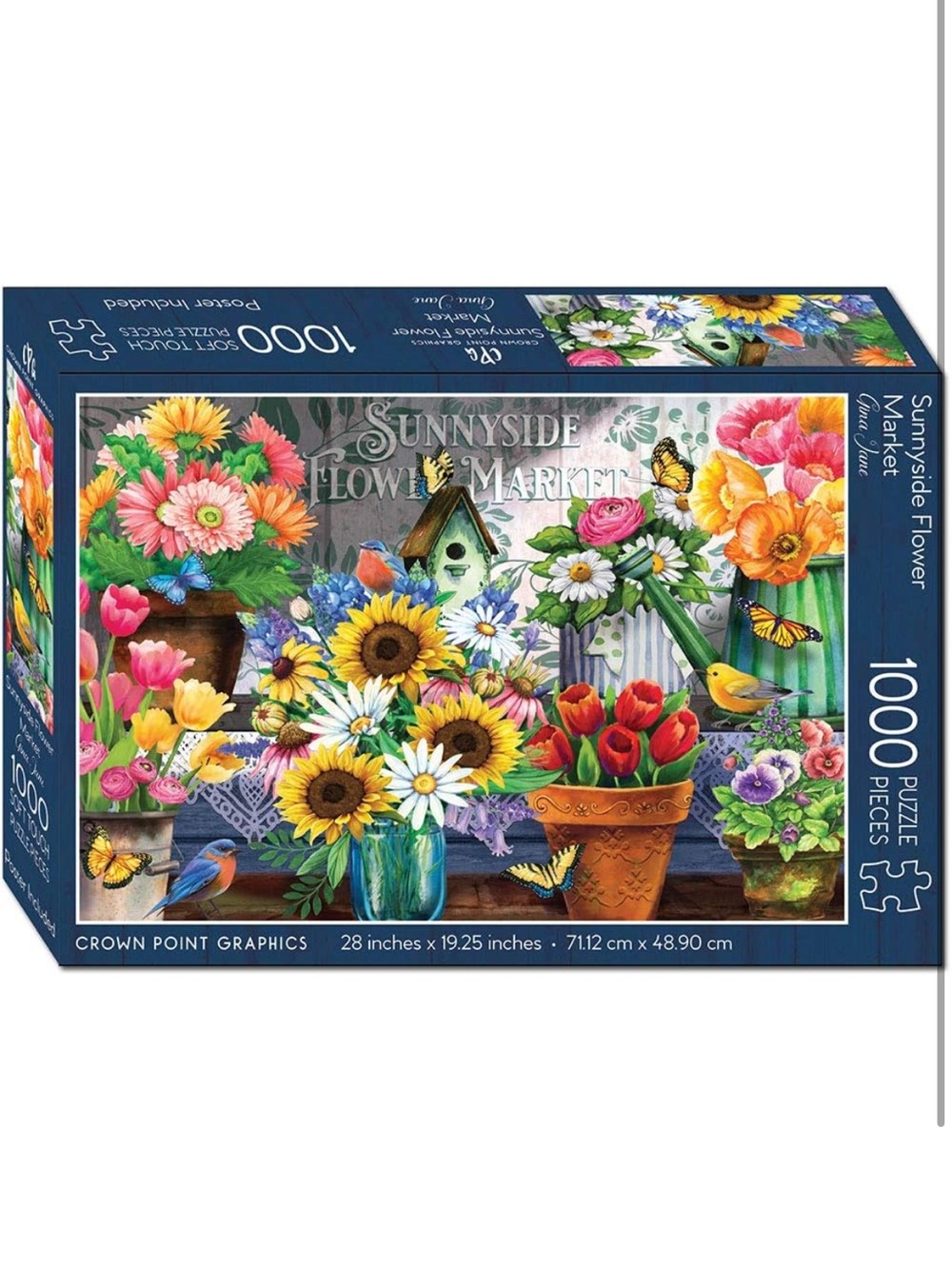 Crown Point Graphics Sunnyside Flower Market - 1000 Piece Jigsaw Puzzle